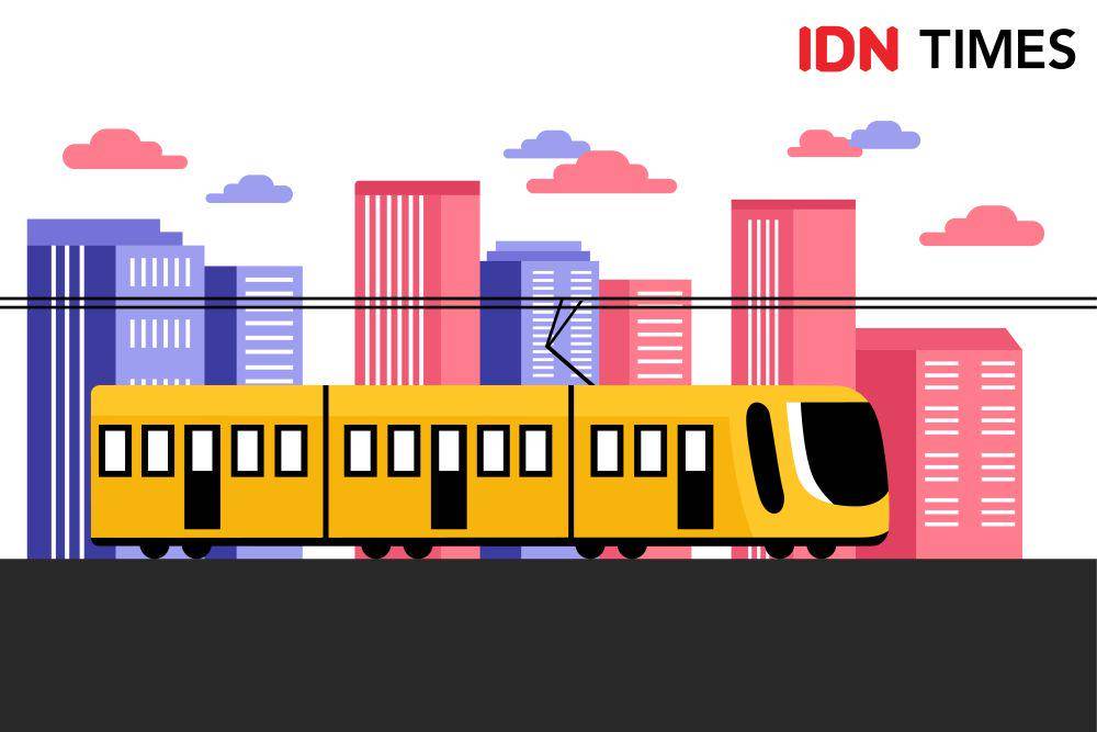 Ilustrasi kereta api. (IDN Times/Arief Rahmat)