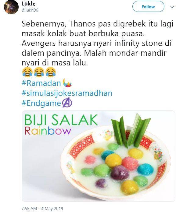 Meme Marvel Bulan Ramadhan - Thanos mencari Infinity Stones untuk candil rainbow!