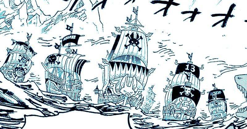 Armada Bajak Laut Rambut Merah. (mangaplus.shueisha.co.jp/One Piece)