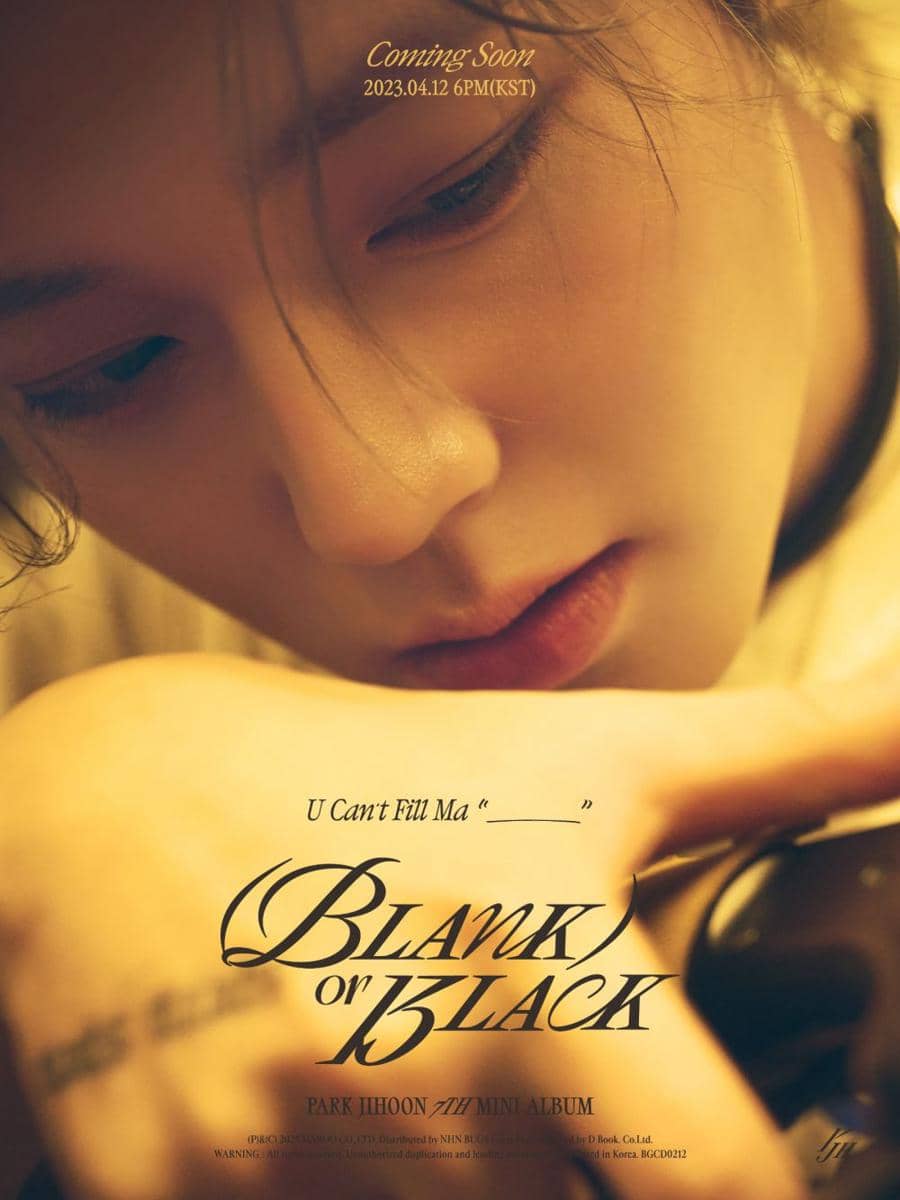poster album comeback Blank or Black Park Jihoon (twitter.com/Park_Jihoon_twt)