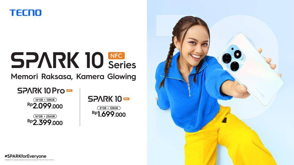 harga TECNO SPARK 10 series NFC (Dok. TECNO Indonesia)