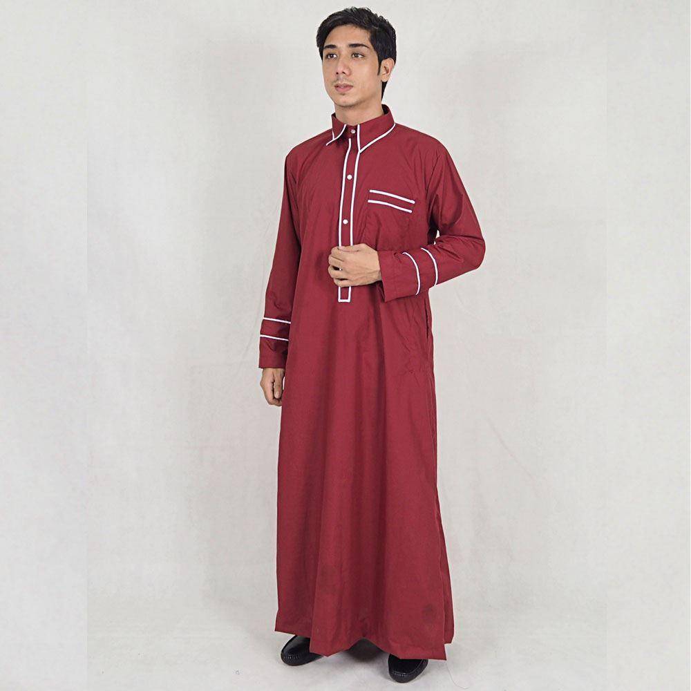 Model gamis pria modern dengan kerah (danganghalal.com)