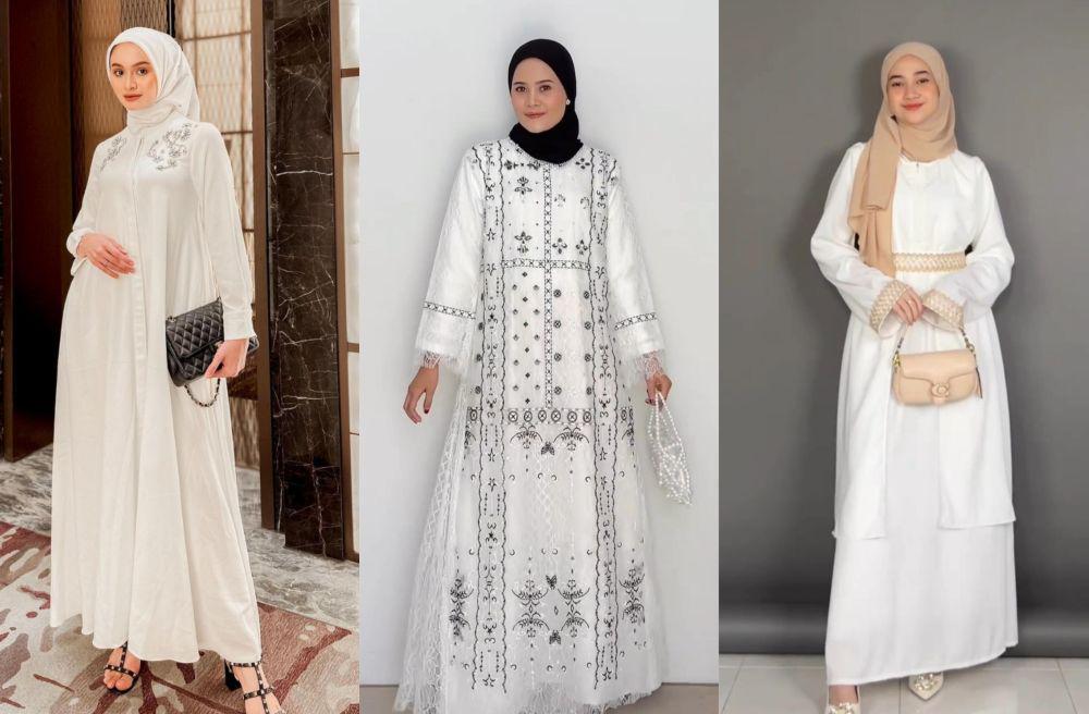 10 Baju Lebaran Pakai Dress Putih ala Selebgram, Suci nan Bersih!