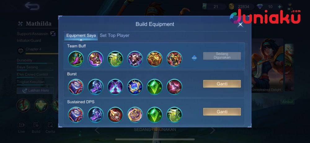 Build Mathilda (dok. Moonton/Mobile Legends)