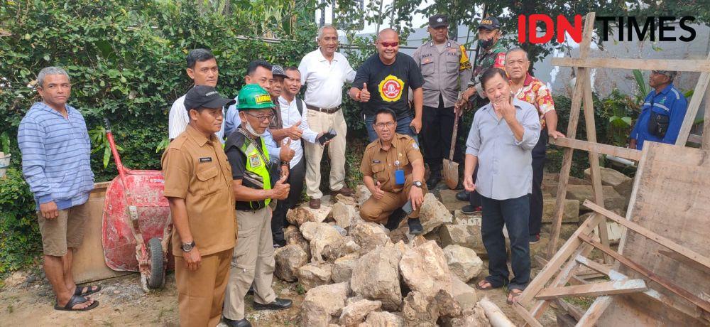 Tembok Pemisah Kompleks Perumahan Elite di Balikpapan Dirobohkan