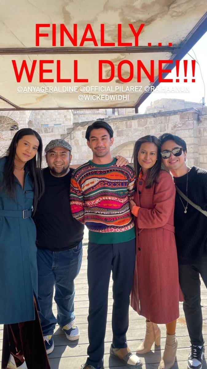 Reza Rahadian, Anya Geraldine, dan Raihaanun di Kapadokia (instagram.com/aryaibrahims)