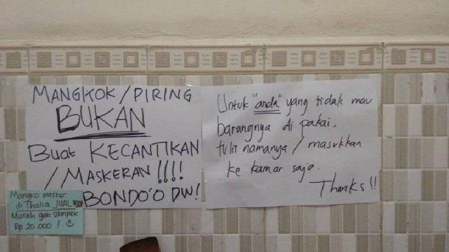 Kumpulan Notes Warning di Dinding Kos-kosan, Malah Berantem!