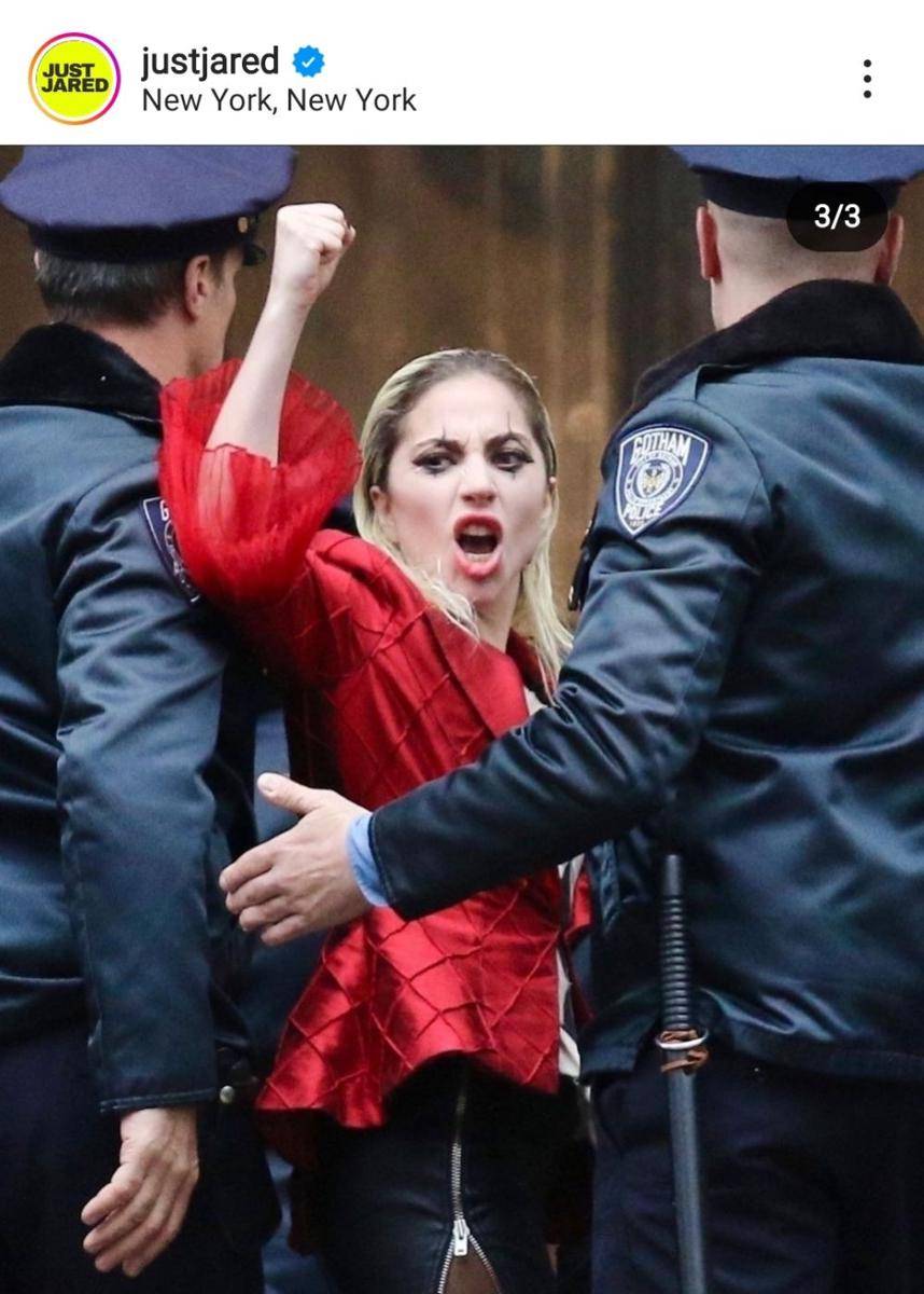 potret Lady Gaga jadi Harley Quinn (via instagram.com/justjared)