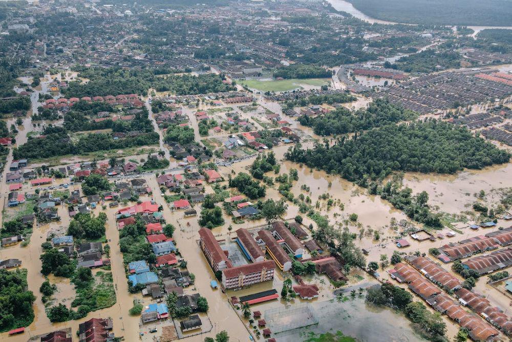potret kota yang terendam banjir. (pexels.com/PokRie)