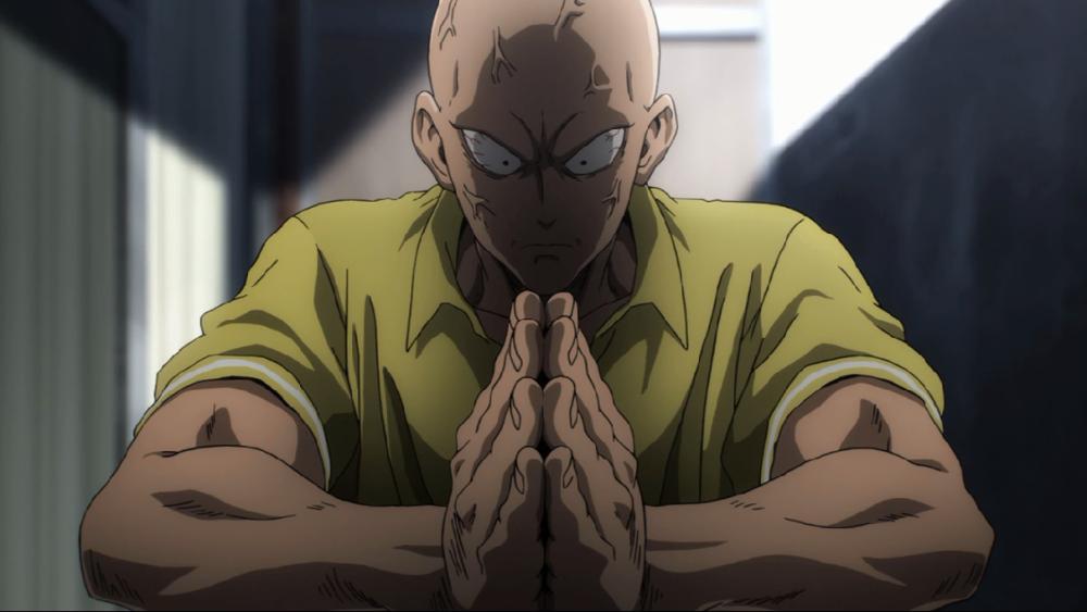 Saitama menangkap nyamuk. (dok. MADHOUSE/One Punch Man)