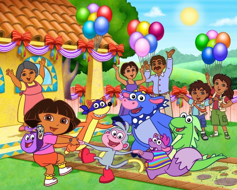 Dora bersama keluarga dan teman-temannya (Dok. Nickelodeon/Dora The Explorer)