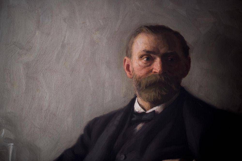 lukisan wajah Alfred Nobel (nobelpeaceprize.org/Alexander Mahmoud)