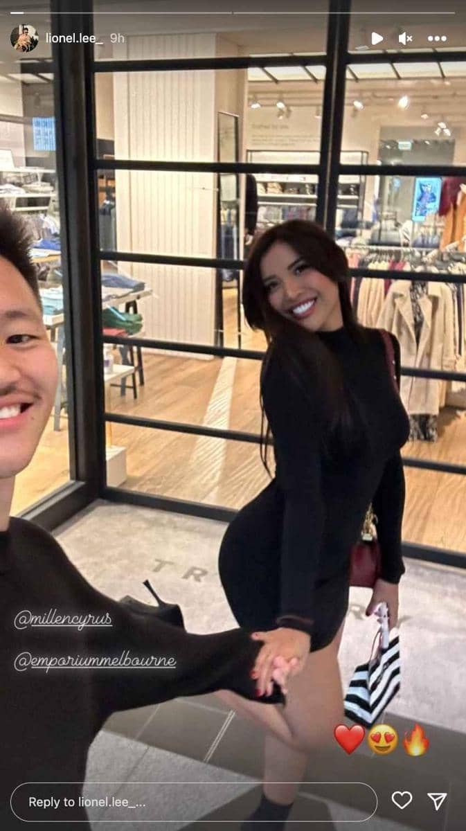 Millen Cyrus dan Lionel Lee (instagram.com/lionel.lee_)