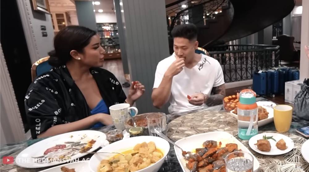 Millen Cyrus dan Lionel Lee di rumah Ashanty (YouTube.com/The Hermansyah A6)