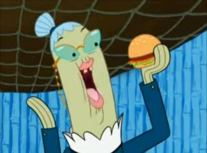 Nyonya Gristlepuss suka patty (dok.Nickelodeon/SpongeBob SquarePants)