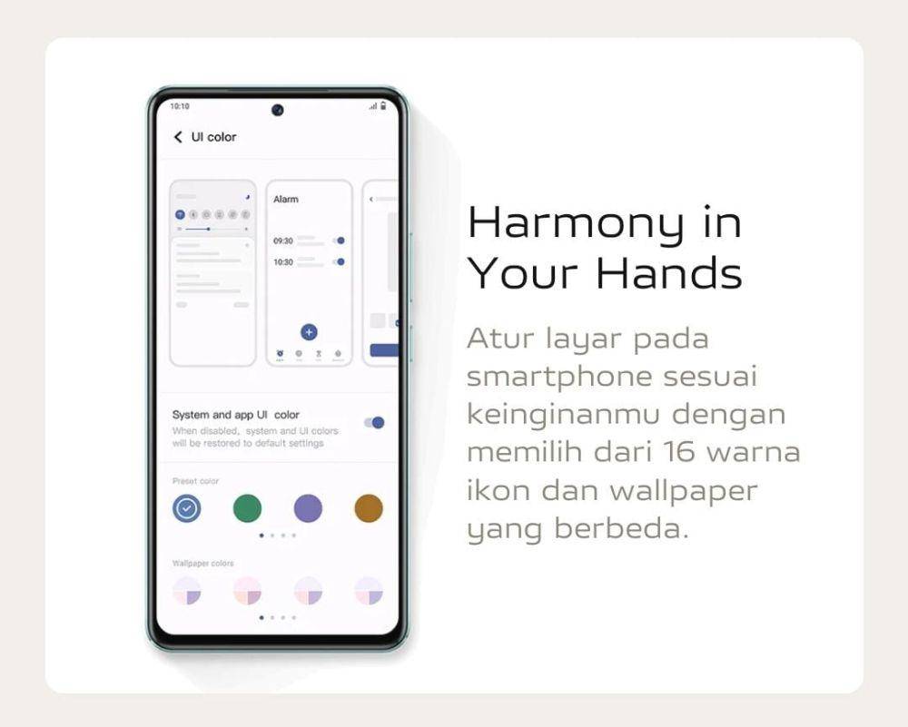 ilustrasi tampilan UI color Vivo V27e (vivo.com)