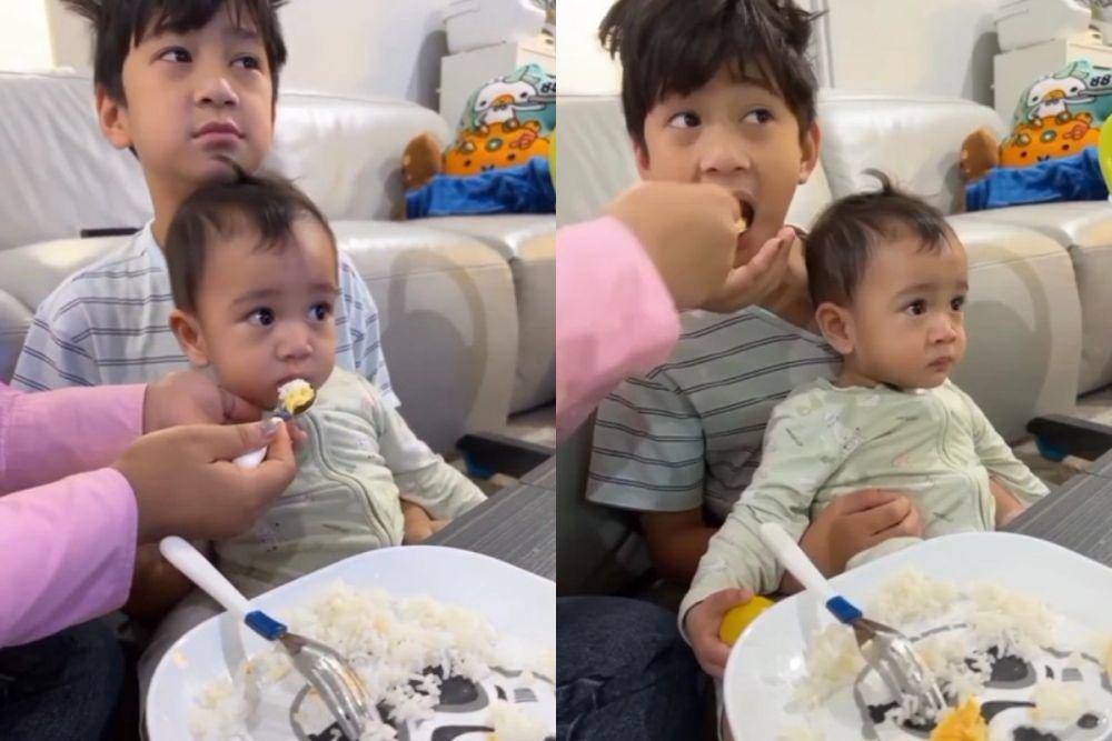 kolase Rayyanza ikut sahur (instagram.com/videoladygigi)