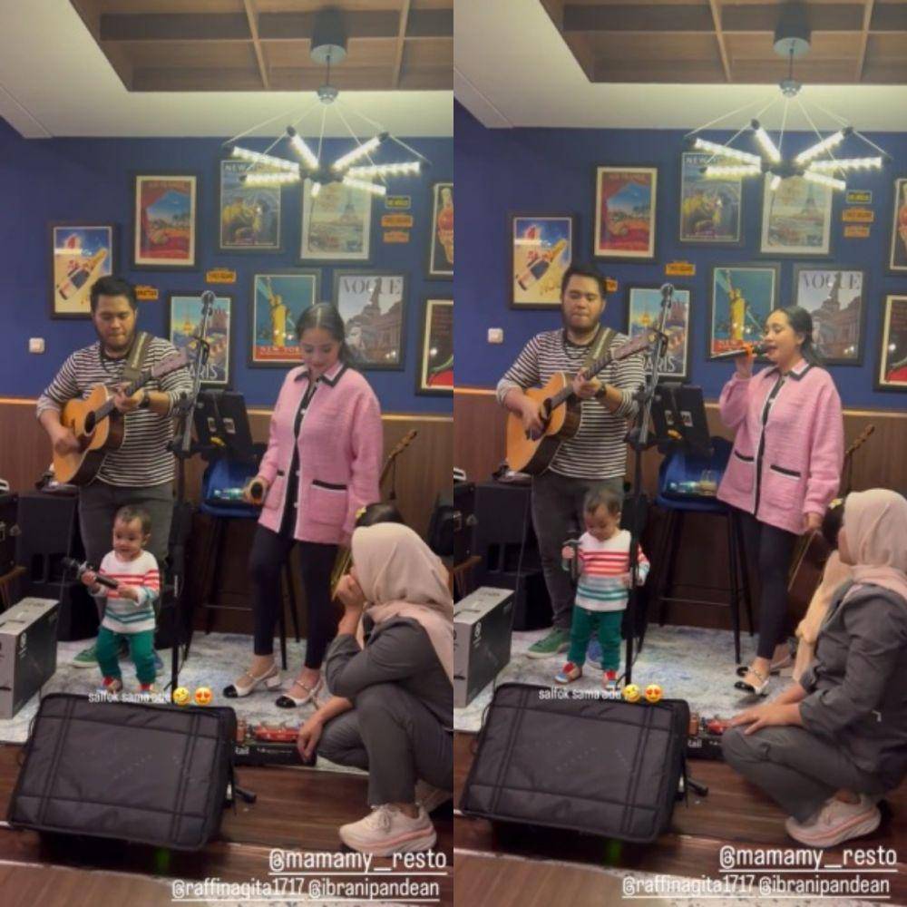 kolase Rayyanza live show di restoran Mama Amy (instagram.com/nissyaa)