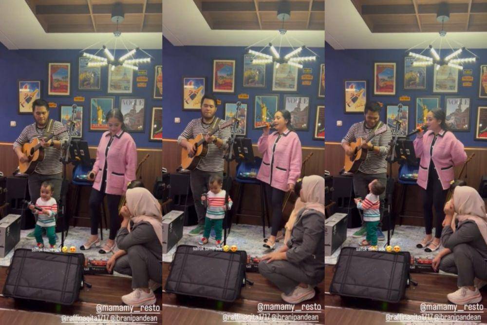 kolase Rayyanza live show di restoran Mama Amy (instagram.com/nissyaa)