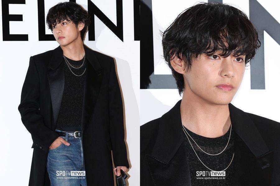 V BTS di acara Celine, Kamis (30/3/2023) (dok. SPOTV News)