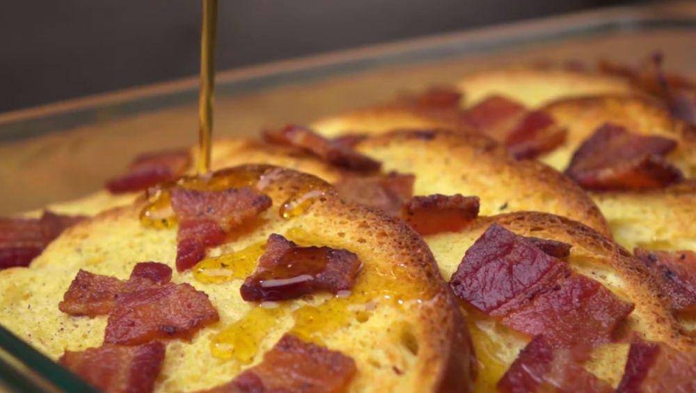 French toast casserole. (YouTube.com/Hatfield Meats)