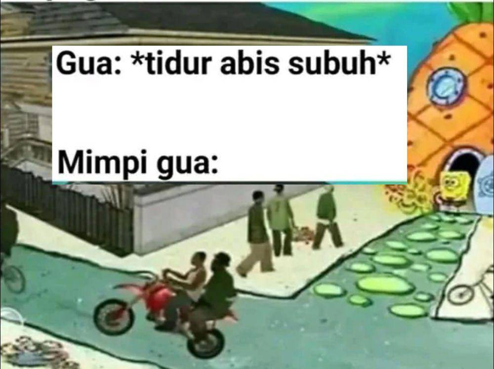 meme tidur setelah sahur (instagram.com/meme_sejakdini)