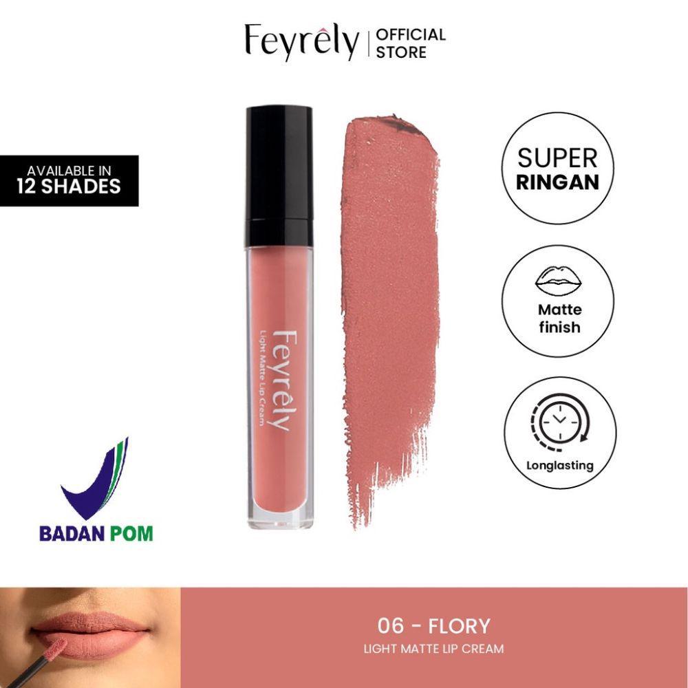 Feyrely Light Matte Lip Cream - 06 Flory Pink (shopee.co.id/feyrely_id)