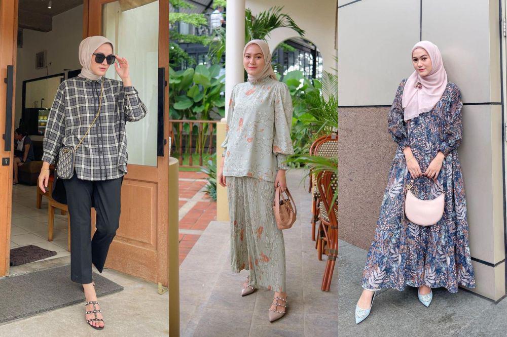10 Outfit Hijab Modern ala Kairissta Chaniago, Gayanya Beragam!
