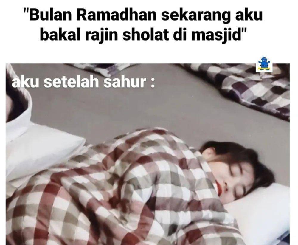 meme tidur setelah sahur (instagram.com/rudycraft666)