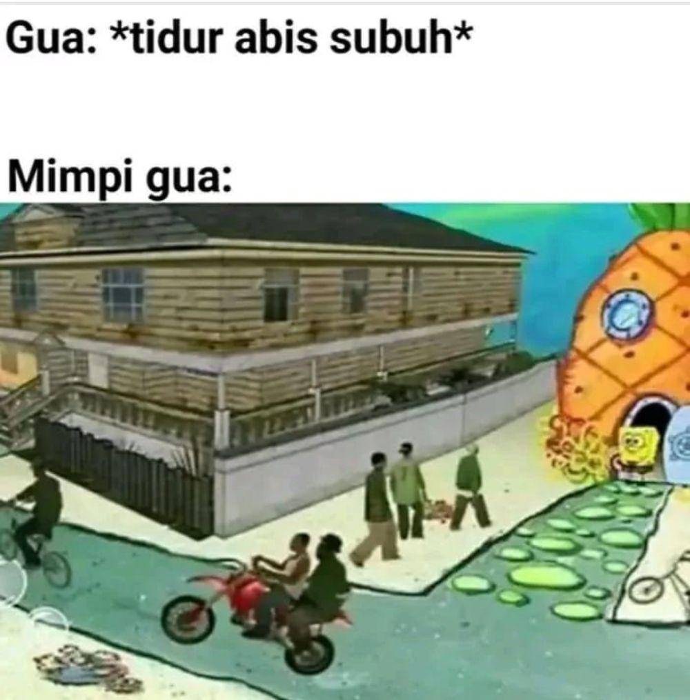 meme tidur setelah sahur (instagram.com/meme_sejakdini)