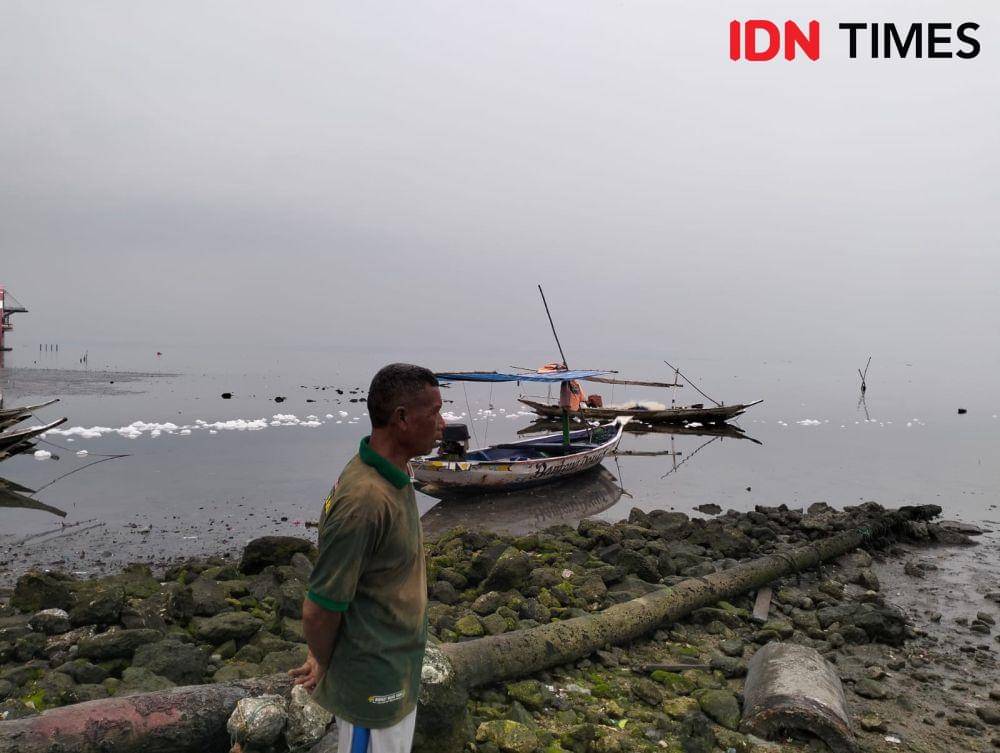 Suasana pantai Kenjeran Surabaya. (IDN Times/Khusnul Hasana).
