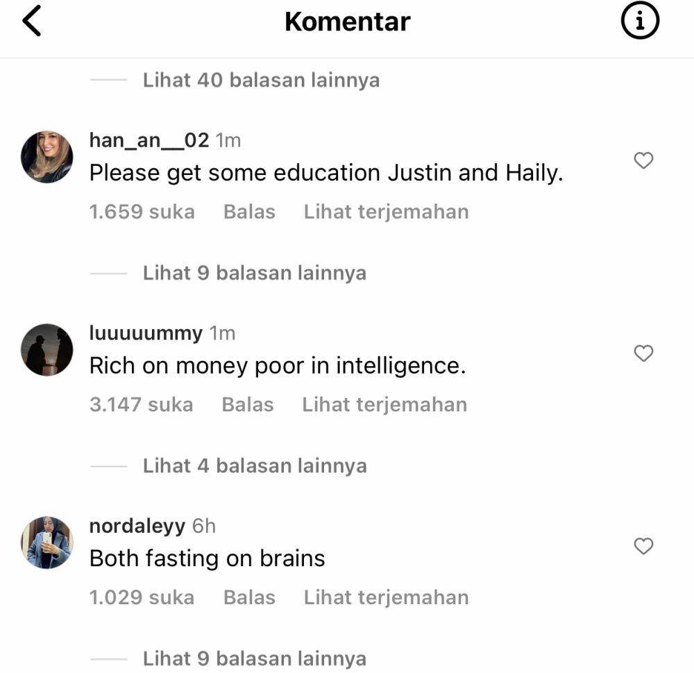 komentar negatif terkait unggahan (instagram.com/modernhijab.fh)