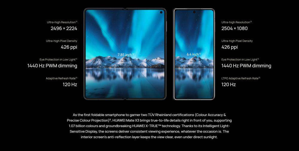 potret layar Huawei Mate X3 (consumer.huawei.com)