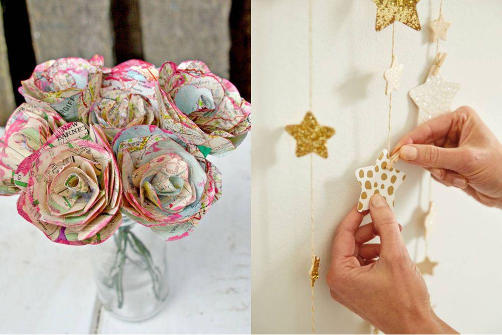 9 Ide DIY Dekorasi Ruangan dari Kertas Bekas, Ada Hiasan Ramadan!