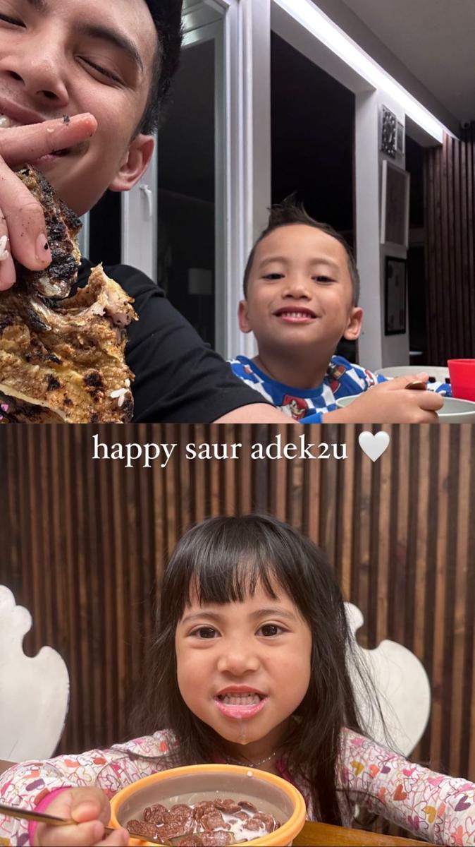 potret Chava dibangunin sahur oleh Mimi Peri (instagram.com/okintph)