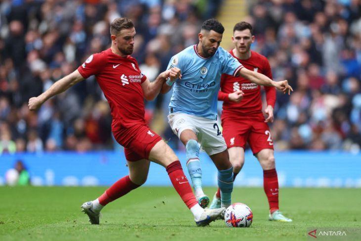 Manchester City bersua Liverpool di Premier League. (ANTARA FOTO/Reuters-Jason Cairnduff)