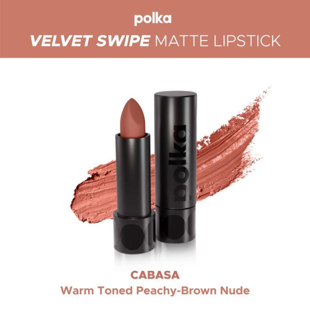 Polka Velvet Swipe Matte Lipstick - Cabasa (shopee.co.id/polkacosmeticsofficial)