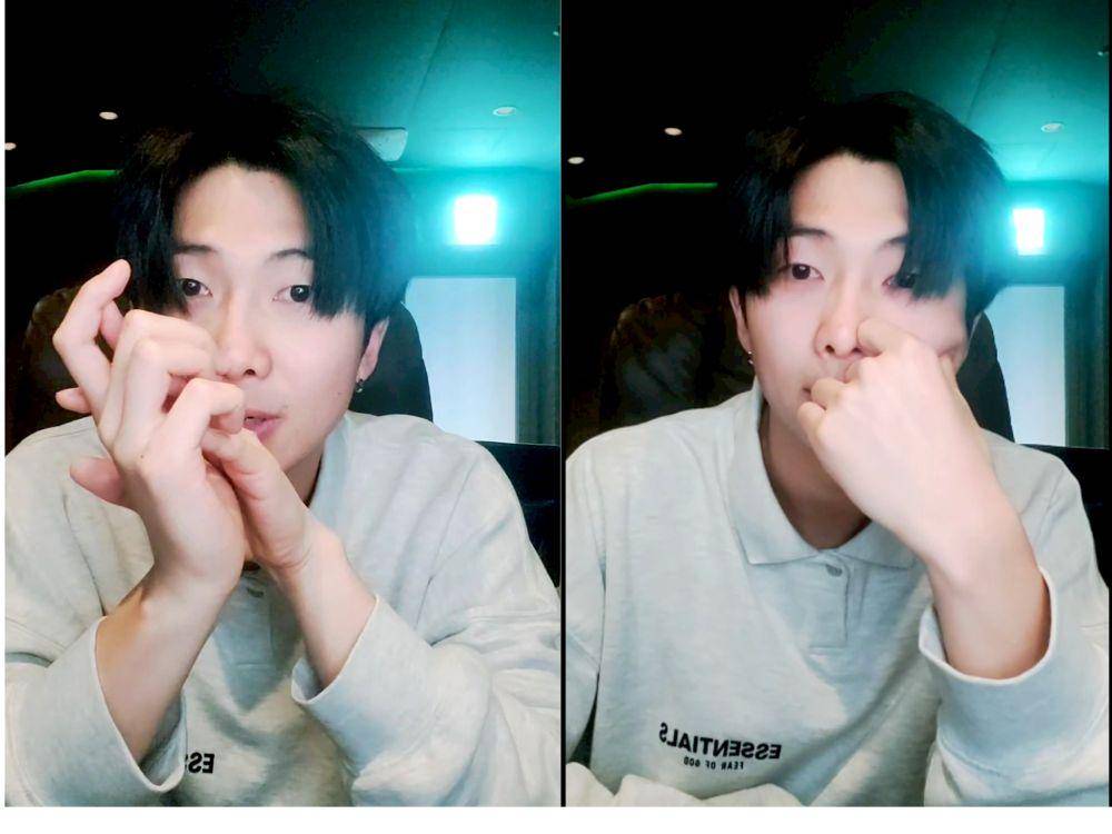 potret RM BTS live di Weverse (dok. Weverse)
