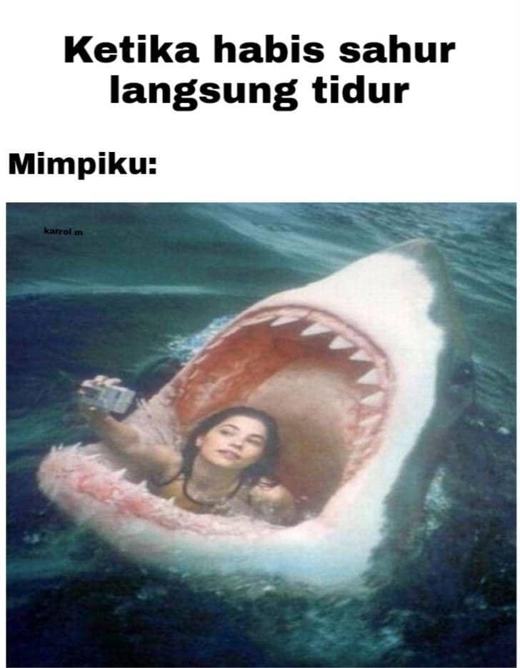 meme tidur lagi habis sahur (facebook.com/linda.risqiani.3)