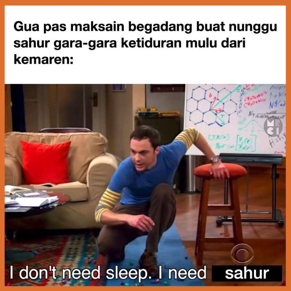meme tidur lagi habis sahur (instagram.com/mrci.id)