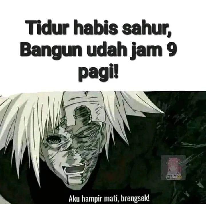 meme tidur lagi habis sahur (facebook.com/adam.shakirin.10)