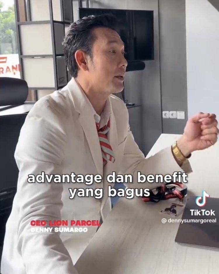 Denny Sumargo Jadi CEO Baru Lion Parcel (Tiktok.com/dennysumargoreal)
