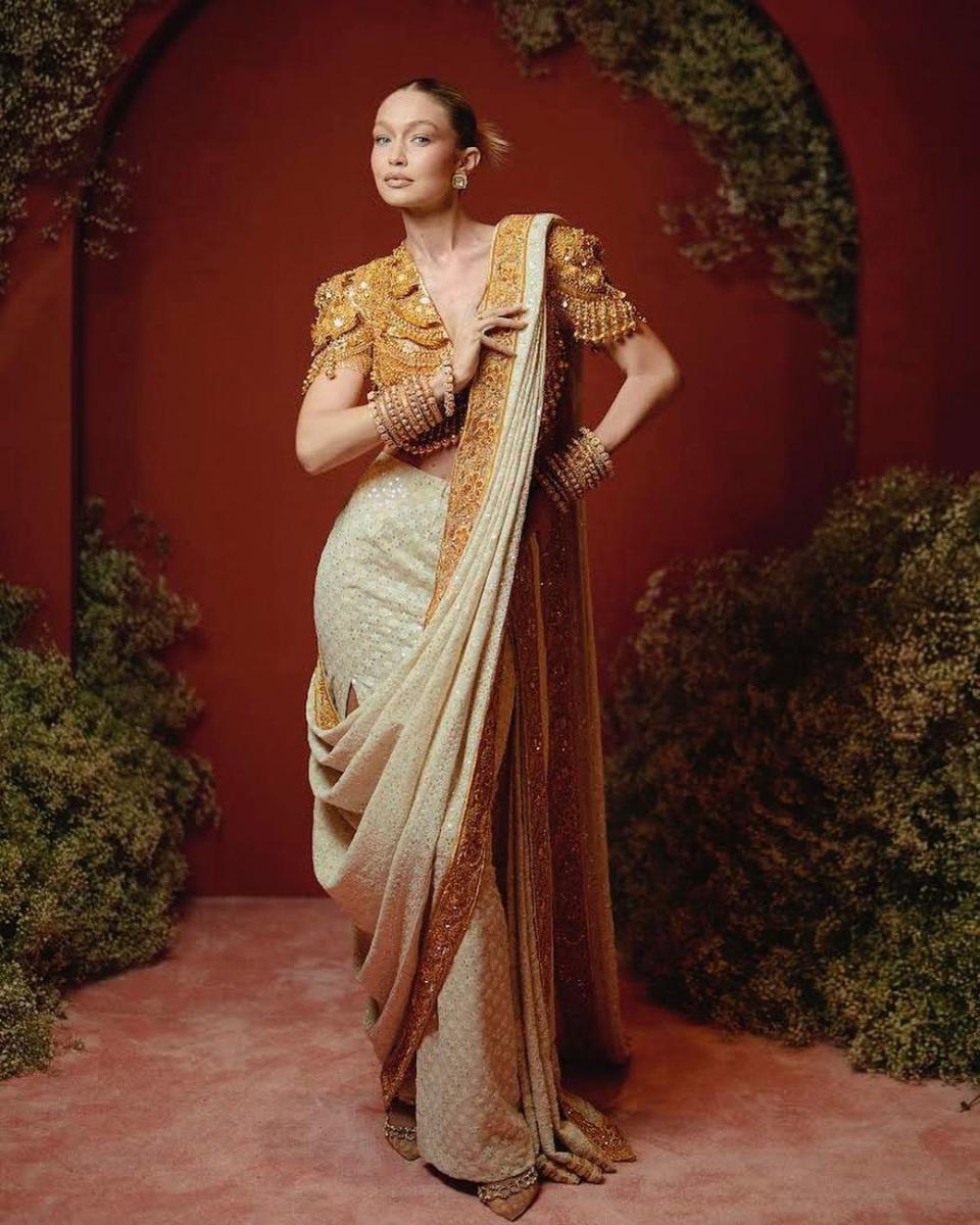 Gigi Hadid di India (instagram.com/abujanisandeepkhosla)