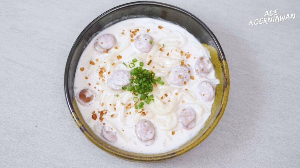 Cara Membuat Udon Carbonara, Kuahnya Bikin Nyaman di Perut