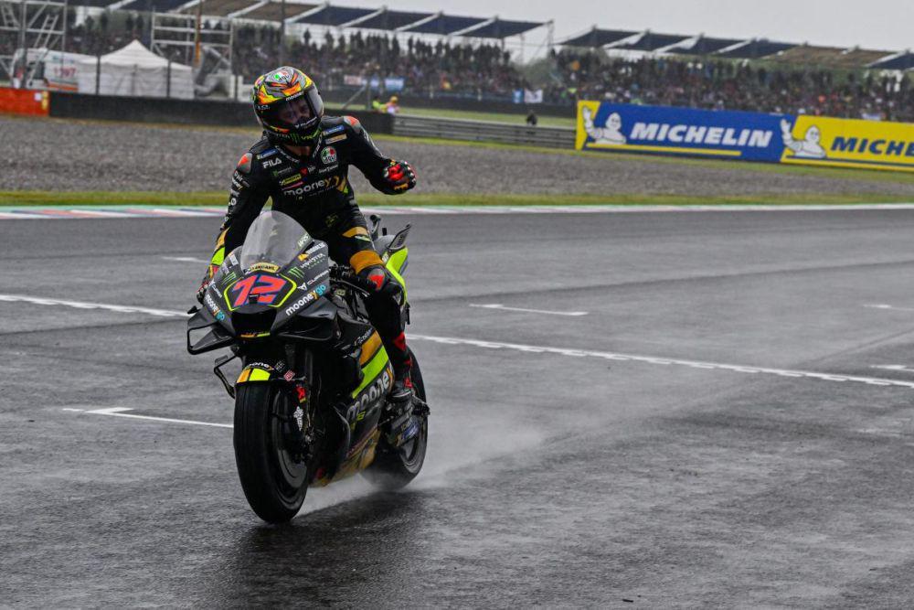 Marco Bezzecchi berselebrasi usai main race GP Argentina 2023. (motogp.com)