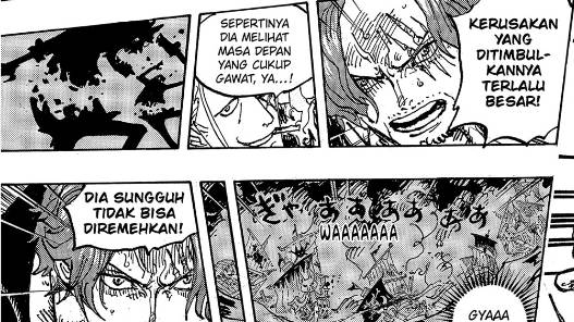 Shanks melihat masa depan. (dok. Shueisha/One Piece)