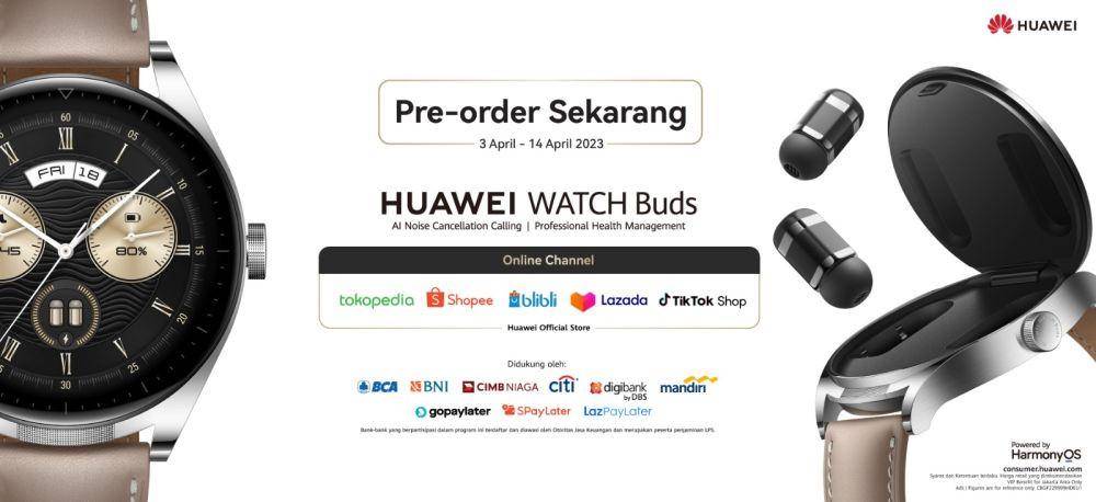 penawaran HUAWEI WATCH Buds secara online (Dok. HUAWEI Indonesia)