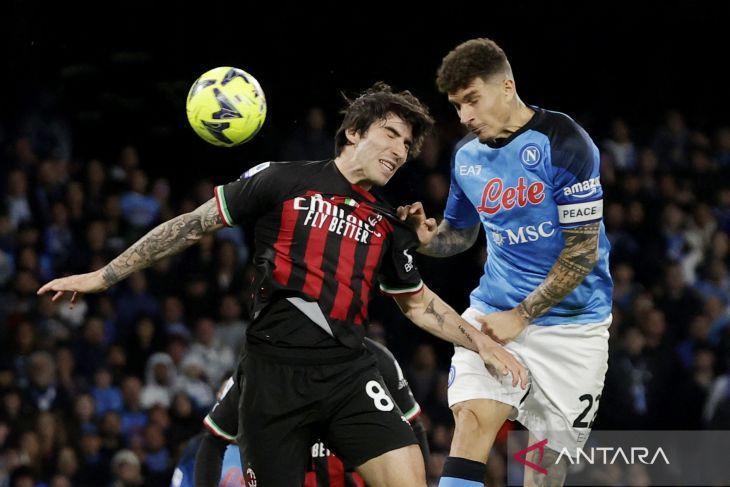 Napoli kalah dari AC Milan di Serie A. (ANTARA FOTO/Reuters- Ciro De Luca)