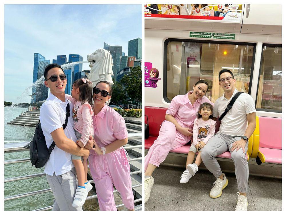 10 Momen Yuanita Christiani di Singapura, Bareng Suami dan Anak