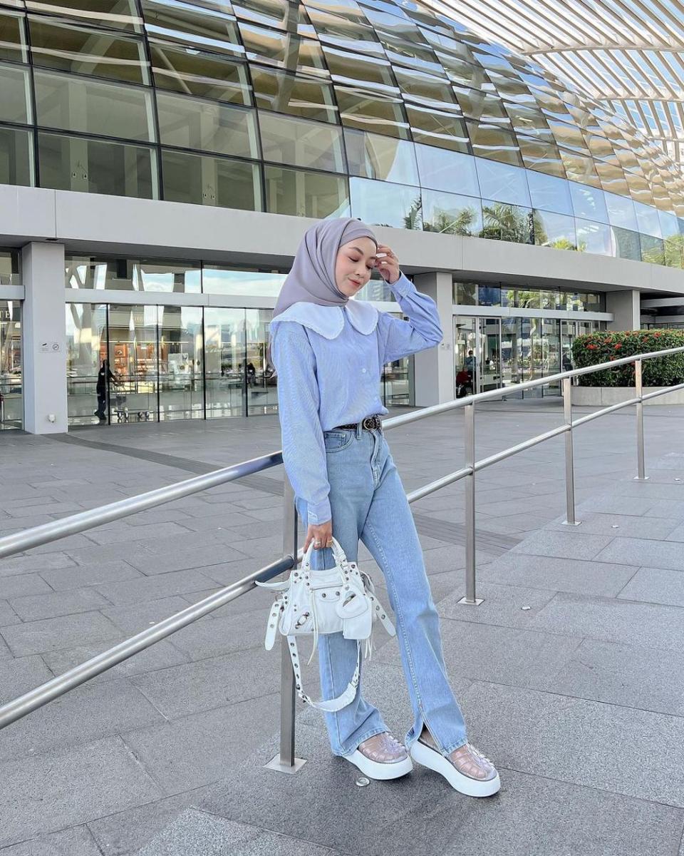 OOTD celana jeans ala Meirani Amalia Putri (instagram.com/meiraniap)